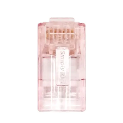 Simply 45 - S45-1701P - PROSeries Pass Through Red Tint, Hi/Lo Stagger - Cat6/6a UTP with Cap45 - 50pc Clamshell