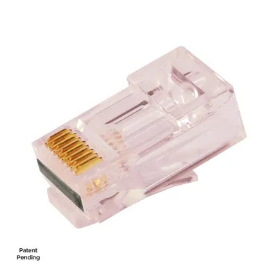 Simply 45 - S45-1705P - PROSeries Pass Through Red Tint, Hi/Lo Stagger - Cat6/6a UTP with Cap45 - 500pc Jar