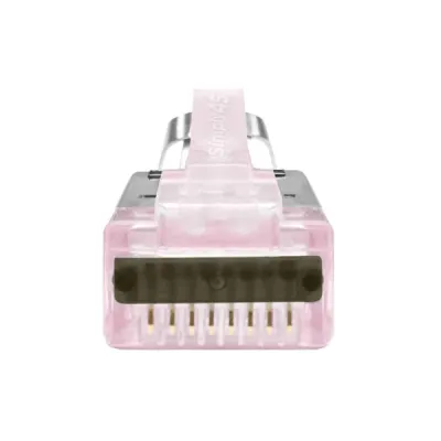 Simply 45 - S45-1750P - PROSeries Pass Through Shielded Red Tint, Hi/Lo Stagger - Cat6/6a STP with Cap45 & Bar45 - 50pc Jar