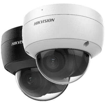 Hikvision - PCI-D18F2S Black - 8 MP AcuSense Fixed Dome Network Camera