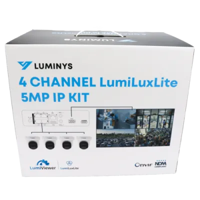 Luminys - K54-4L1A2 - 4 Channel 5MP LumiLuxLite IP Bundle