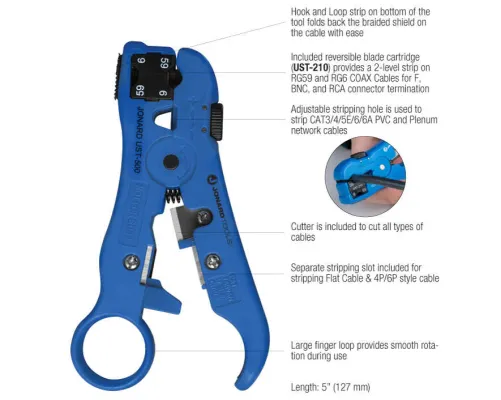Jonard - UST-596 - Universal Cable Stripping Tool RG59/6