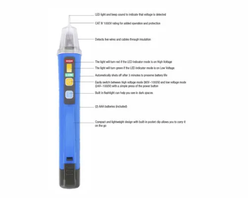 Jonard - VT-1100 - Non-Contact Voltage Detector, 24 to 1000VAC