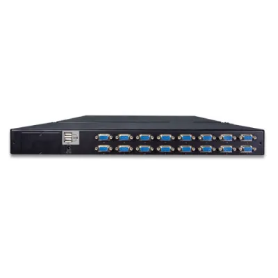 Planet - KVM-210-16M - 17" 16-Port Combo VGA LCD KVM Switch: 1280x1024 video quality, Up to 256 computers, On Screen Display (OSD)