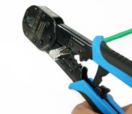 Simply 45 - S45-C250 - Universal (most brands) Standard RJ45 Crimp Tool- Shielded RJ45 Mod Plugs - 1 Ea./Blister