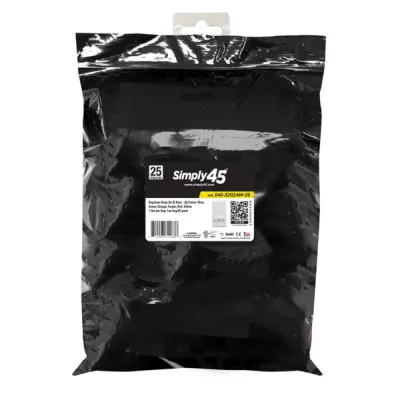 Simply 45 - S45-3202AW-25 - 2 Angled Port White Keystone Wall Plate, Standard, Single Gang, UL - 1EA/Bag, 25/Pack