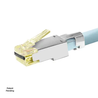 Simply 45 - S45-1755P - PROSeries Pass Through Shielded Yellow Tint, Hi/Lo Stagger - Cat7a/7/6a/6 STP, Cap45 & Bar45 - 50pc Jar