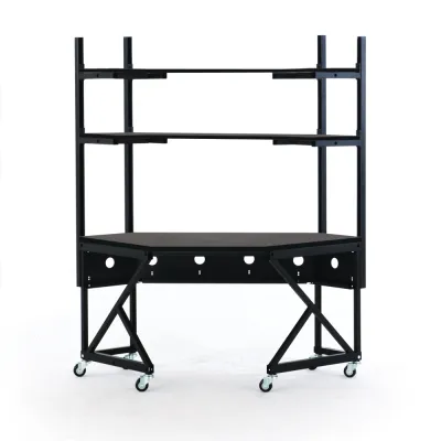 Kendall Howard - 5000-3-104-CR - Performance Series Corner LAN Station/Work Bench - African Mahogany