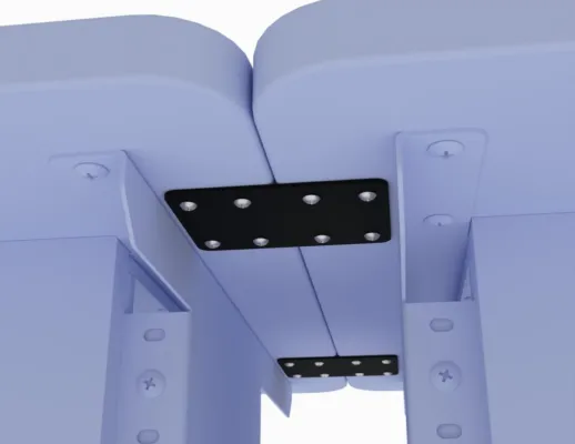 Kendall Howard - 5500-3-100-00 - Training Table Ganging Bracket Kit