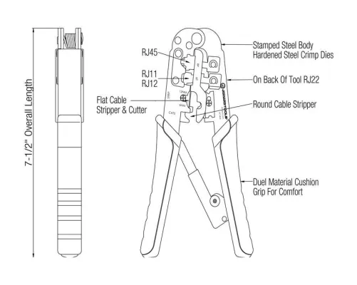 Jonard - UC-864 - Modular Crimping Tool - 6 In 1