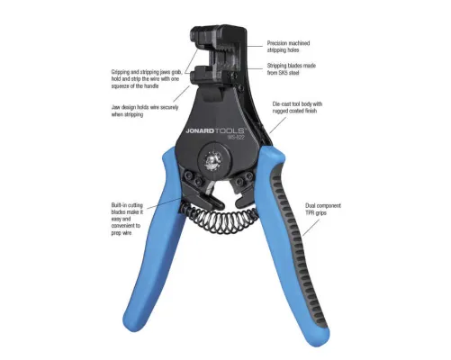 Jonard - WS-822 - Wire Stripper And Cutter For 8-22 Awg