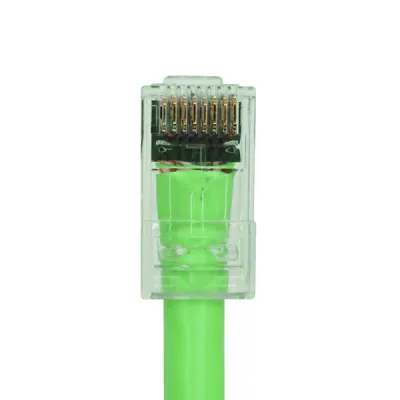 Simply 45 - S45-1100 - Standard Cat6/6a UTP RJ45 Modular Plugs with Bar45 Hi/Lo Stagger, Green Tint - 100pcs/Jar