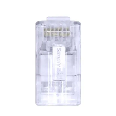 Simply 45 - S45-1500P - PROSeries Pass Through Blue Tint - Cat5e UTP with Cap45 - 100pc Jar 