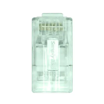 Simply 45 - S45-1601P - PROSeries Pass Through Green Tint - Cat6 UTP with Cap45 - 50pc Clamshell