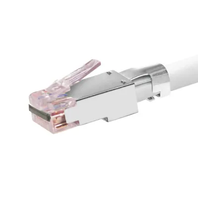 Simply 45 - S45-1750P - PROSeries Pass Through Shielded Red Tint, Hi/Lo Stagger - Cat6/6a STP with Cap45 & Bar45 - 50pc Jar