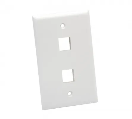 Platinum Tools - 602WH-25 - Wall Plate, Standard, 2 Port, White 25pc/Installer Pack