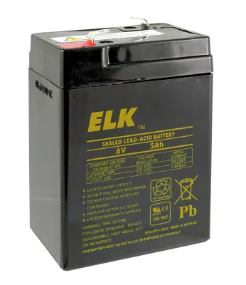 ELK - 650 - Sealed Lead Acid Battery, 6 V 5Ah