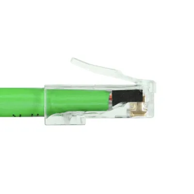 Simply 45 - S45-1100 - Standard Cat6/6a UTP RJ45 Modular Plugs with Bar45 Hi/Lo Stagger, Green Tint - 100pcs/Jar