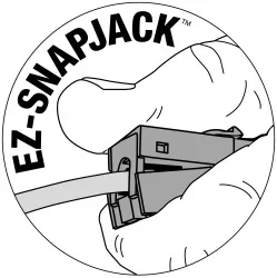 Platinum Tools - 705WH-1 - EZ-SnapJack Cat5e, White (Bulk,1ea)  Pkg10pc/Bag