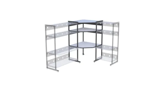 Kendall Howard - 7100-1-100-CR - Corner Performance Plus Heavy Duty LAN Station