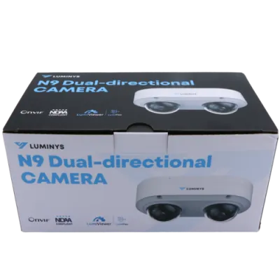 Luminys - N9P-4RA2 - 2 x 4MP LumiFlex Dual-Sensor Dome Camera with 2.8 mm Lens, IR LEDs