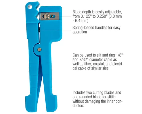 Jonard - CSR-250 - Compact Cable Slit & Ring Tool, (0.125" - 0.250")