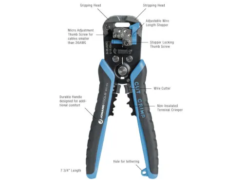 Jonard - WSC-826 - Wire Stripper And Crimper For 8-26 Awg