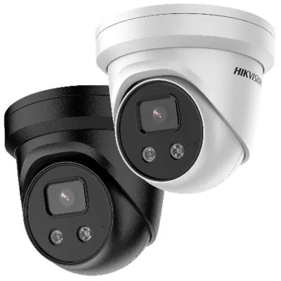 Hikvision - PCI-T18F2S Black - 8 MP AcuSense Fixed Turret Network Camera