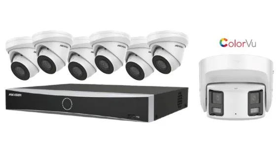 Hikvision - EKI-K82T87A - KIT 4K 8CH2T 6TR 8MP 2.8MM 1Pano