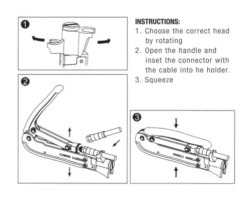 Jonard - CTF-200CG - Compression Tool Fixed - CG Long Style F Connectors