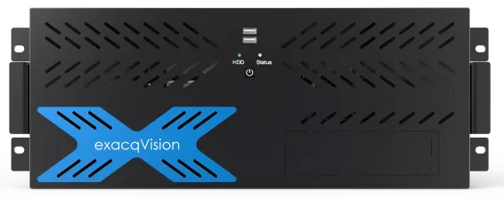 ExacqVision - 4808-16T-R4A - 16 TB A-Series Hybrid 4U recorder Professional Client Win 10 with 8 IP cameras licenses and 48 analog inputs