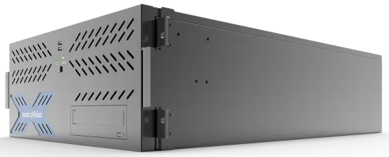 ExacqVision - 4808-16T-R4A - 16 TB A-Series Hybrid 4U recorder Professional Client Win 10 with 8 IP cameras licenses and 48 analog inputs