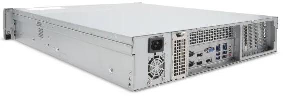 EXACQ - IP08-16T-2AL-E - IP 2U Rackmount A-Series exacqVision NVR with 8 IP Enterprise licenses (64 max), 16TB Internal JBOD storage. Linux Ubuntu 22.04 LTS OS on SSD, 8GB RAM, Dual 2.5GbE on-board, 4 x USB, 1 x HDMI, 2 x DP, 1 x VGA. Includes rackmo