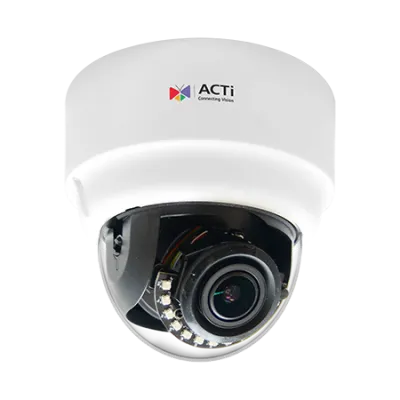 Acti - A62 - 5MP Indoor Zoom Dome, Day / Night, Advanced WDR, Superior Low Light Sensitivity, 4.3x optical