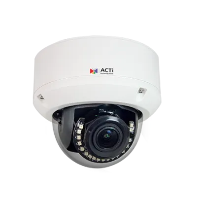 ACTi - A817 - 8MP Face, People and Car Detection Outdoor Zoom Dome with D/N, Adaptive IR, Extreme WDR, SLLS, 4.3x Zoom Lens