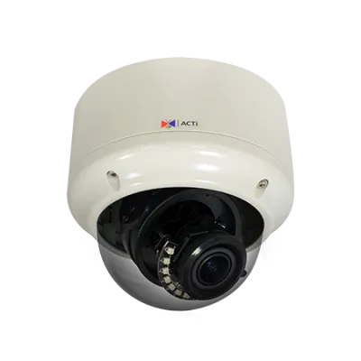 Acti - A82 - 5MP Outdoor Zoom Dome, Day / Night, Extreme WDR, Superior Low Light Sensitivity, 2.8x optical