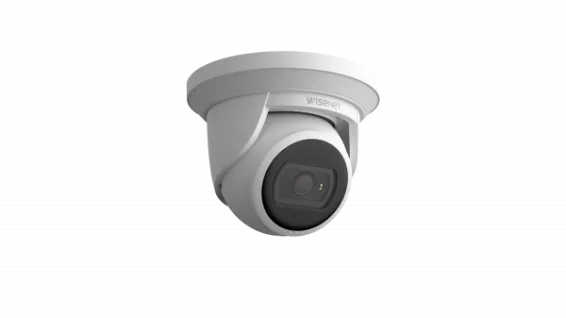 Hanwha - ANE-L7012R - Wisenet A Series turret camera, 4MP @ 30 FPS, 3mm fixed focal lens, WiseStream II, Triple codec (H.265/H.264/MJPEG), 120dB WDR, IR LEDs 20m(65.62ft), day & night (ICR), FoV H: 98.3° / V: 54.2°, virtual area (intrusion/enter/exit
