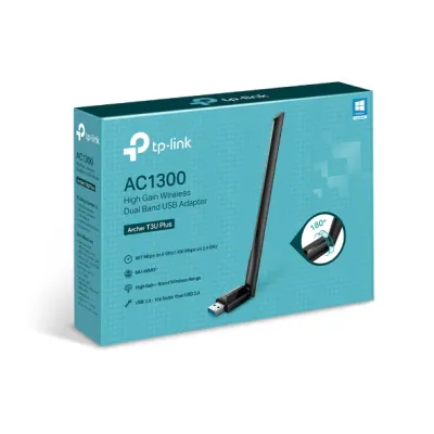TP-Link - ARCHER T3U PLUS - AC1300 High Gain Wireless Dual Band USB Adapter