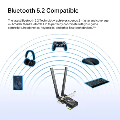 TP-Link - ARCHER TX55E - AX3000 DUAL BAND WI-FI 6 WRLS BLUETOOTH PCI EXPRESS ADAPTER