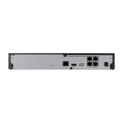 Hanwha - ARN-410S-2TB - Wisenet A Series 4CH PoE NVR, 2TB Hard Drive Pre-Installed, Embedded Linux, H.265, H.264, MJPEG codec, Plug & play by 4 PoE (LAN, 10/100), 1 RJ-45(WAN, 10/100), Supported HDD (Maximum 6TB), HDMI local monitor, ARB supported, P