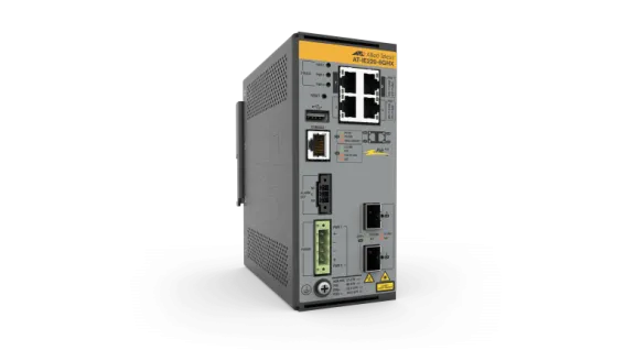 Hanwha - AT-IE220-6GHX-K90 - AT Industrial rugged switch with 4 x Gigabit Ethernet DIN Rail Mount, PoE++ and optional  2x 10G (SFP+). 180W total PoE budget *Power supply sold separately (NDAA and TAA compliant)