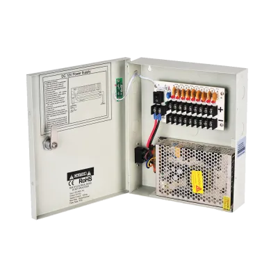 AVYCON - AVA-PSW-12VDH10A-9 - 12VDC, 10 Amp, 9 Channel Power Distribution Box, AC100-240V Free Voltage