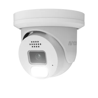 AVYCON - AVC-NDE81F28 - 8MP H.265 Fixed Turret Network Camera Active Deterrence 24/7 Color