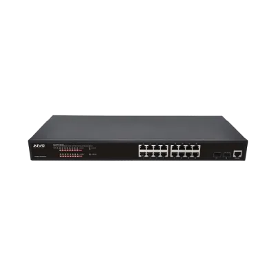 AVYCON - AVN-M18-2P16W270G - 16 Ports L2+ Full Managed POE Switch with 2G SFP Uplink Ports 270W