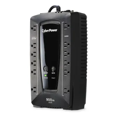 CYBERPOWER - AVRG900U - 900VA/480W, Simulated Sine Wave, NEMA 5-15P, 5 ft cord, 12 (6 surge, 6 surge + battery backup), PowerPanel Personal Edition software, 3 year warranty