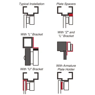 SECO-LARM - E-941DB-1K2P - 1,200-lb Electromagnetic Lock, Double-door, Bond Sensor, Status LED, UL Listed