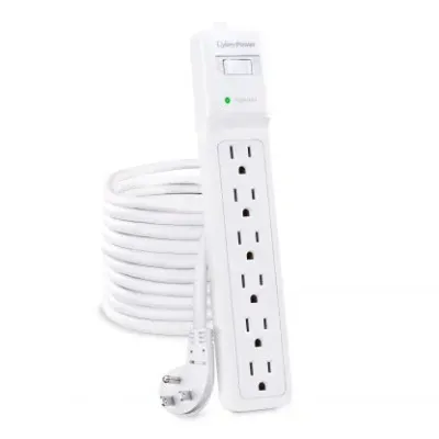 CYBERPOWER - B625 - 6 OL, 25' cord, 1500J, white
