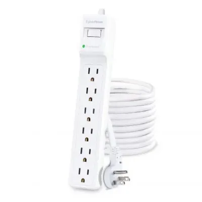 CYBERPOWER - B625 - 6 OL, 25' cord, 1500J, white