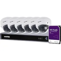 VIVOTEK - ND9326P - NVR, 2TB WD23PURZ HDD, FD9380-H-F2 x6 Bundle
