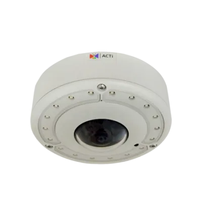 ACTI - B76A - 12MP Video Analytics Outdoor Hemispheric Dome with D/N, Adaptive IR, Extreme WDR, SLLS, Fixed lens, f1.65mm/F2.8 (HOV:198.5° (overview area), 121.1° (high detail area)), H.264, Dewarping, 2D+3D DNR, Built-in Microphone, MicroSDHC/Micr